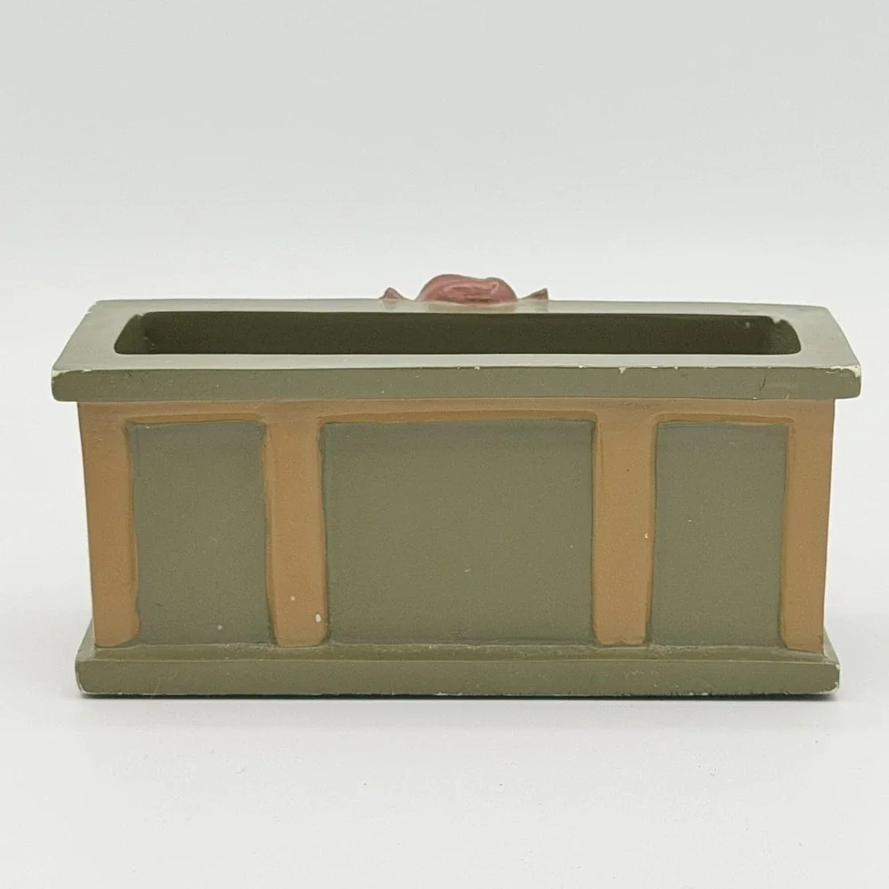 Vintage Looney Tunes Taz Warner Bros Green Desk Business Card Holder 1997